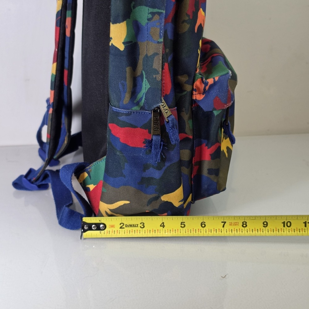 Polo Ralph Lauren Backpack With RARE Multicolor Camouflage Print - Used - Picture 15 of 16